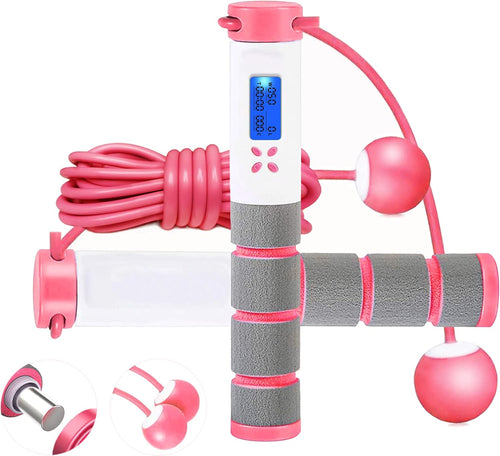 Jump Rope,Digital Weighted Jumping Rope with Counter for Fitness Exercise Training, Adjustable Cordless Speed Skipping Rope Workout for Adults,Women, Men,Kids
