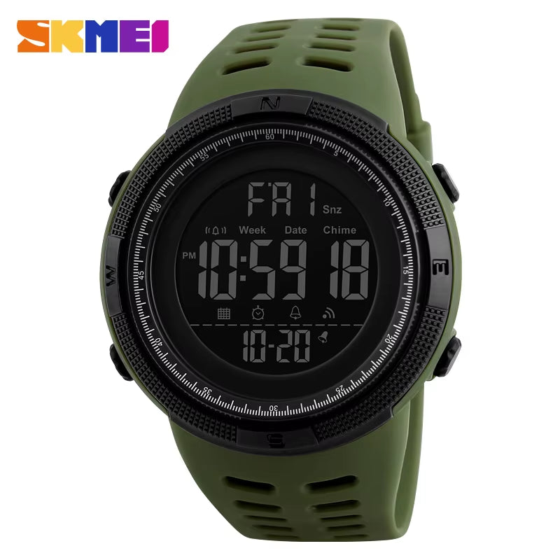 Fashion Outdoor Sport Watch Men Multifunction Watches Alarm Clock Chrono 5Bar Waterproof Digital Watch Reloj Hombre 1251