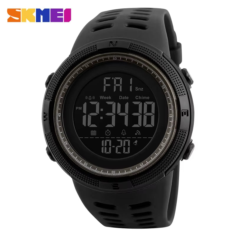 Fashion Outdoor Sport Watch Men Multifunction Watches Alarm Clock Chrono 5Bar Waterproof Digital Watch Reloj Hombre 1251